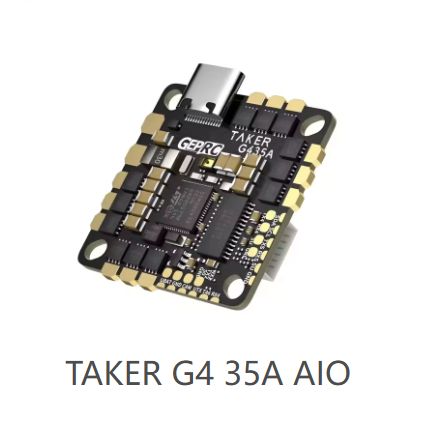 Полётный контроллер AIO GEP-TAKER G4 35А, процессор G473 170 МГц, поддержка батарей 24S