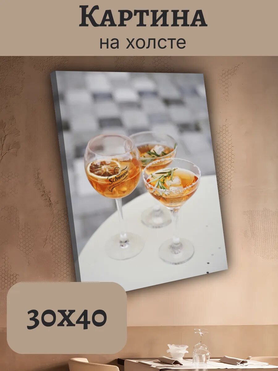 Картина Еда Food Кухня Эстетика 30x40 schweppes (Швеппес)