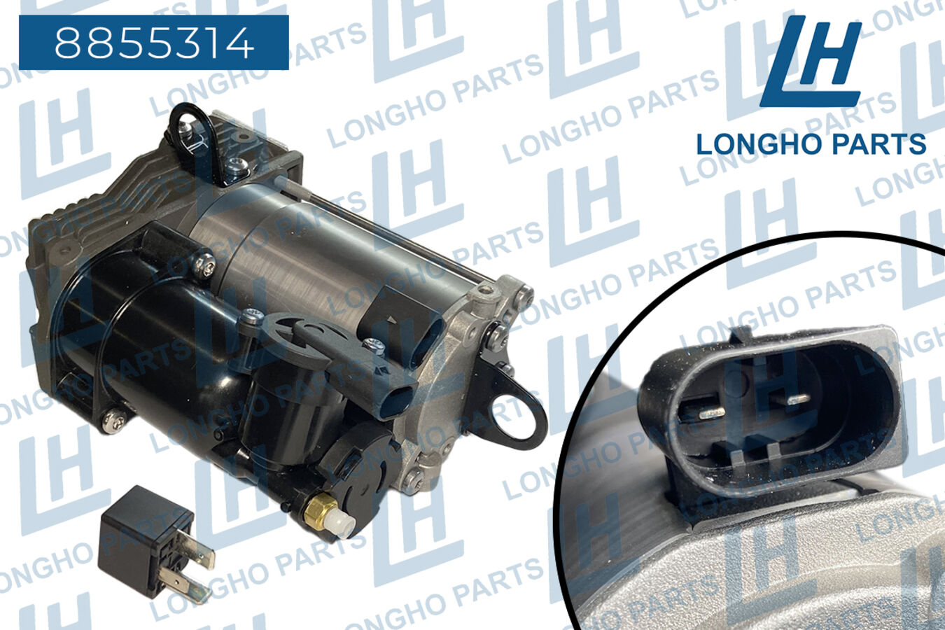 Компрессор пневмоподвески mercedes-benz a1663200104 (LONGHO 8855314)