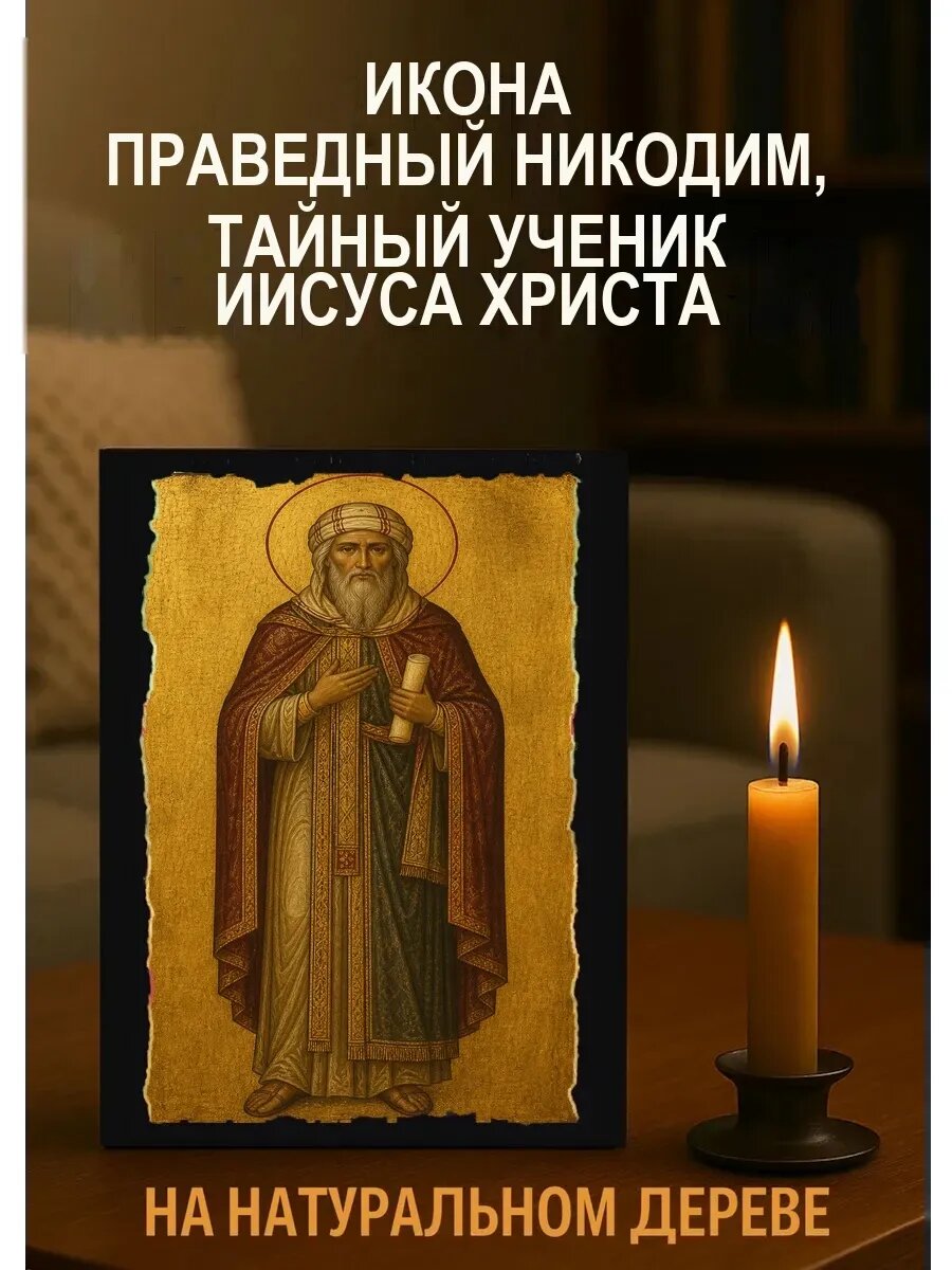 Икона Праведный Никодим, тайный ученик Иисуса Христа, на дереве