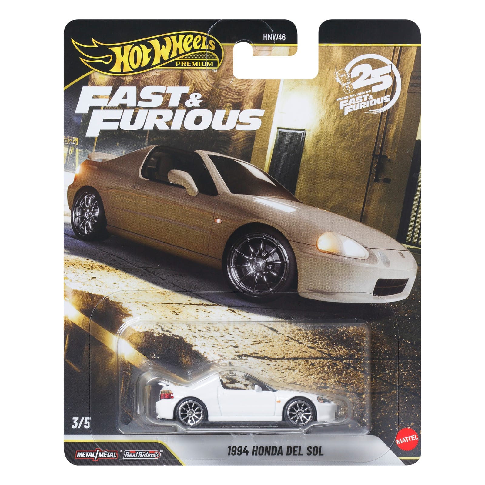 Игрушечная машинка Hot Wheels Форсаж 1994 Honda Del Sol JHW63, масштаб 1:64