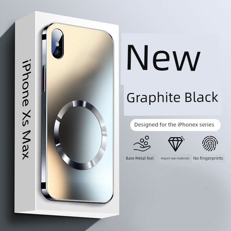 Магнитный чехол MagSafe для iPhone XS Max с полным покрытием и черным цветом с магнитной зарядкой для Apple iPhone XS