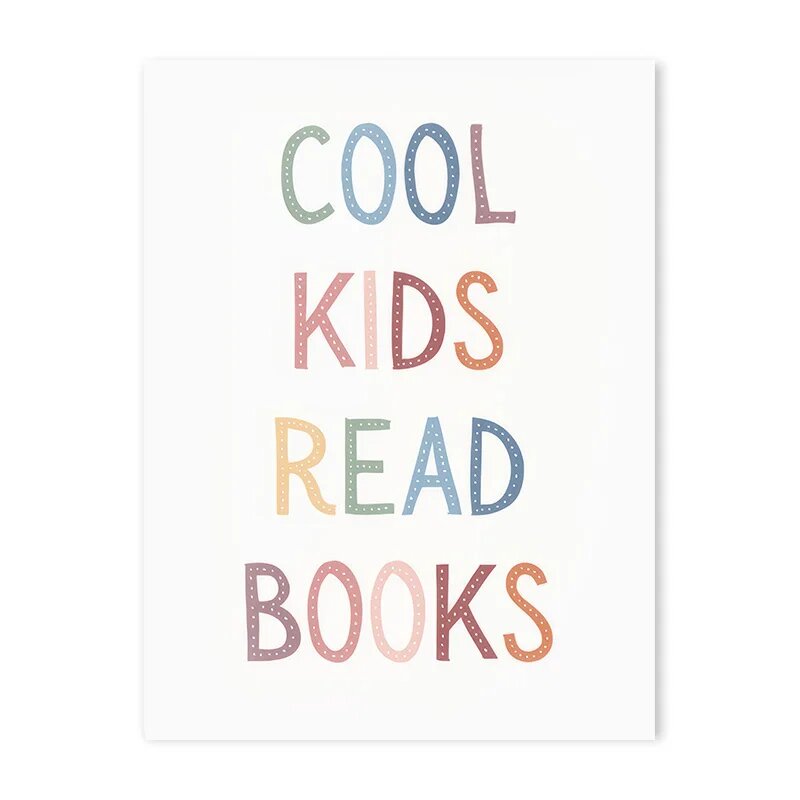 Печать на холсте JUBEER "It Is OK To Feel Books" 02, 21x30cm No Frame
