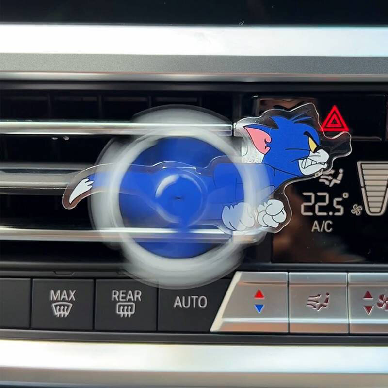 Акриловый поворотный подстав Tom Cat для автомобильного вентилятора, креативное мультяшное украшение салона