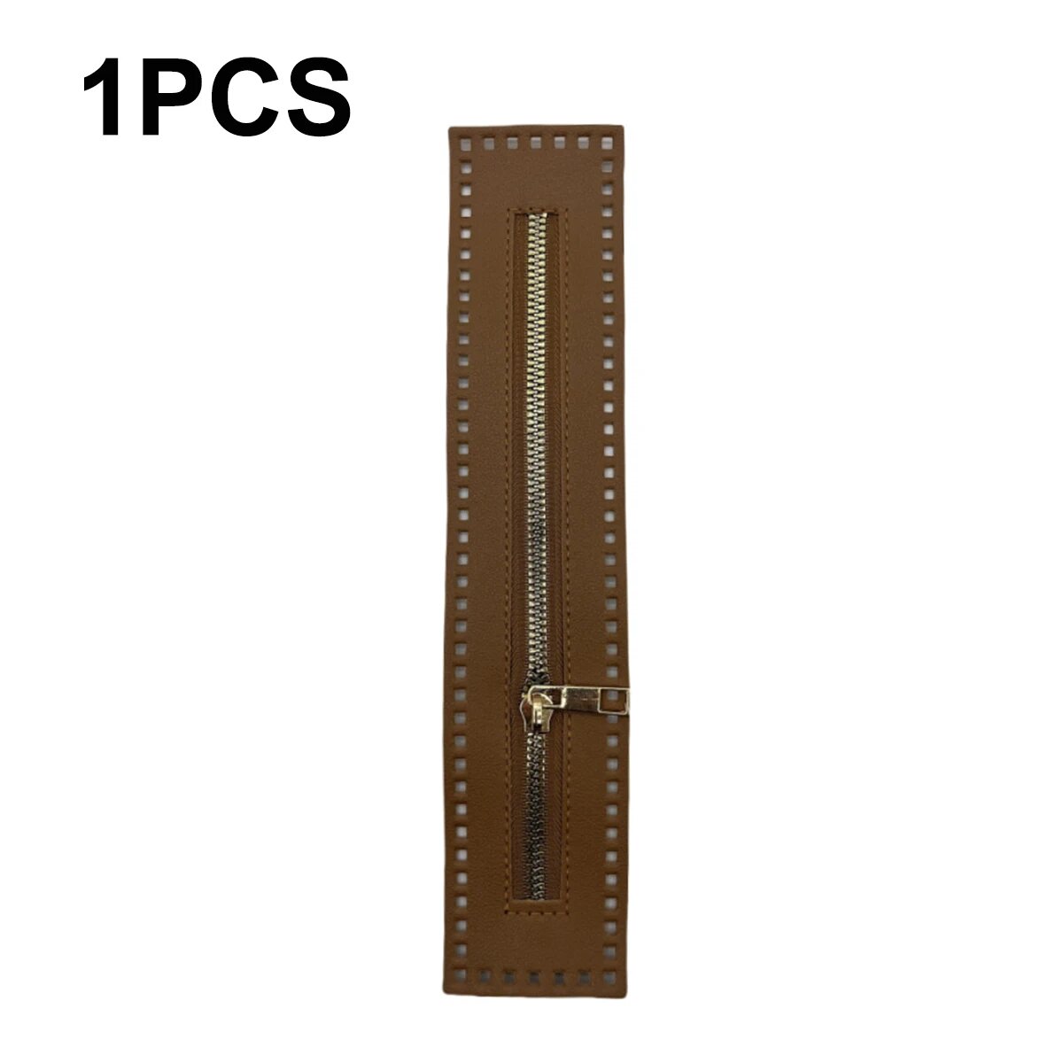 Металлическая молния из ПУ кожи 10,6 дюйма Коричневый, Light Brown