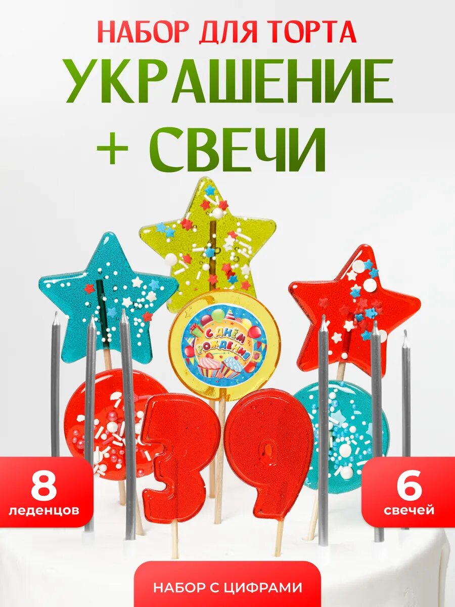 Украшения для торта. Цифра 39