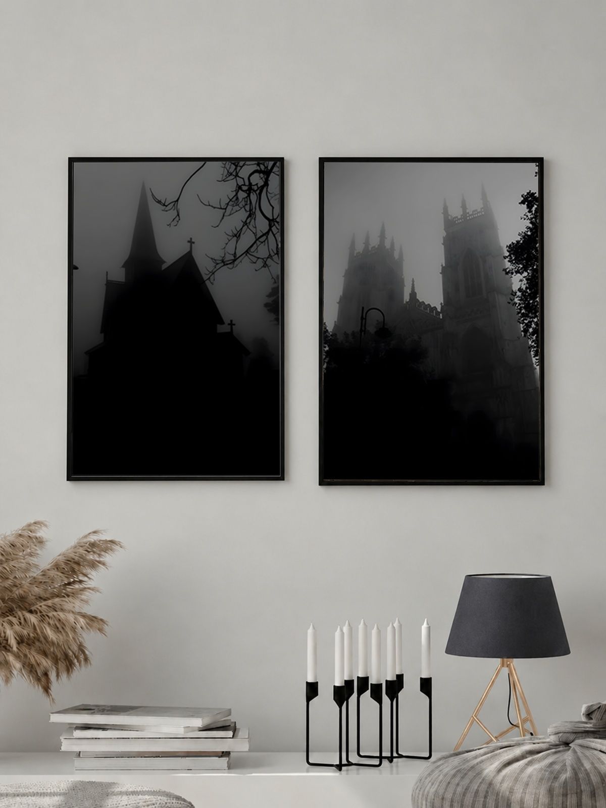 Набор Постеров / Плакатов Интерьерные Готическая Эстетика (Gothic) 2 Листа А3