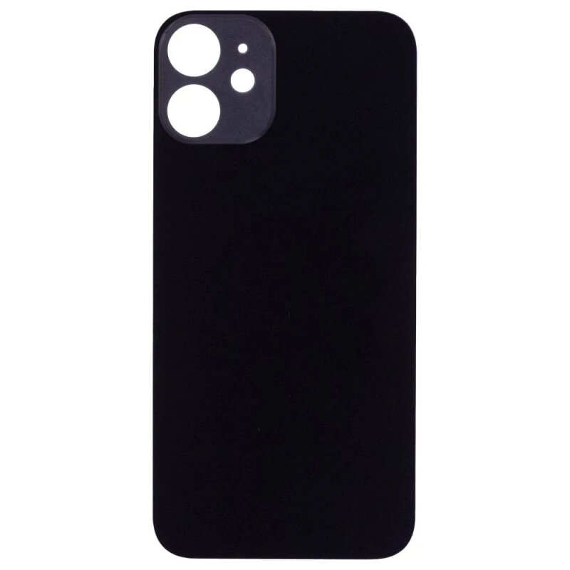 Задняя крышка для Apple iPhone 12 mini (черный) (с широким отверстием) (Premium)