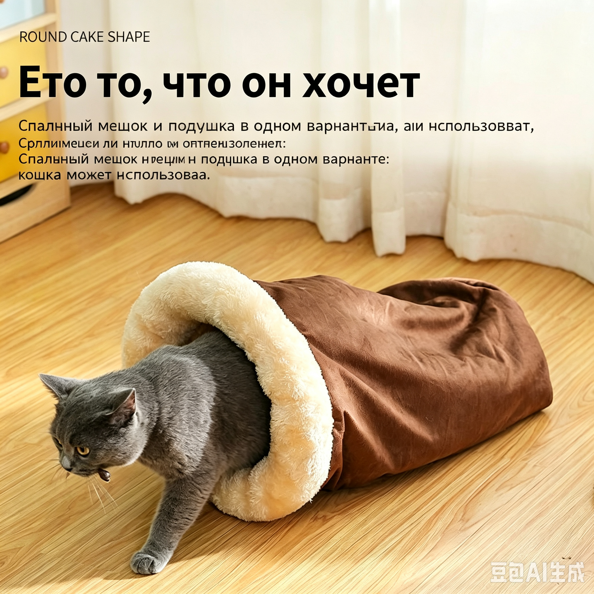Закрытая теплая лежанка для кошек и собак мелких пород, нора домик для животных