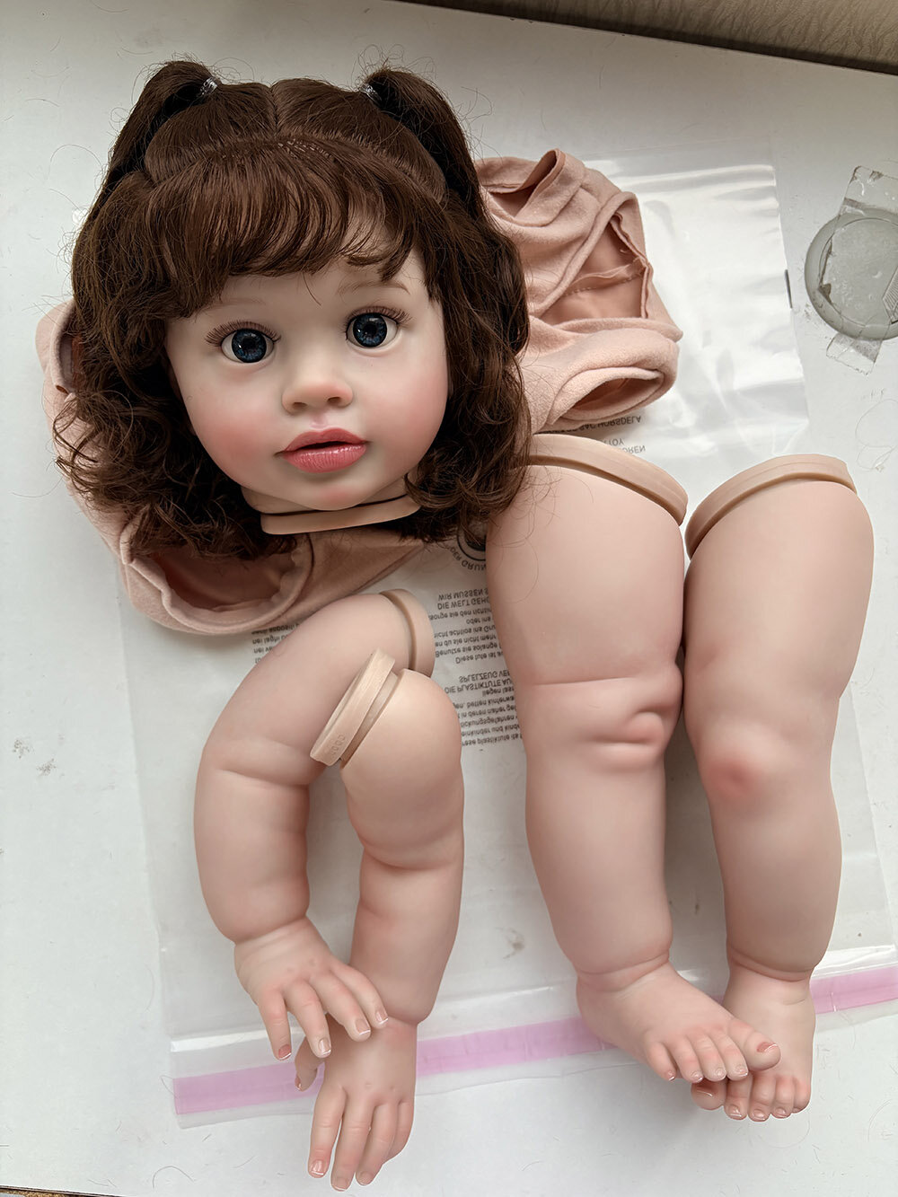26 дюйма 66 см Reborn Kit Pippa, набор для создания кукол-реборн, синие глаза