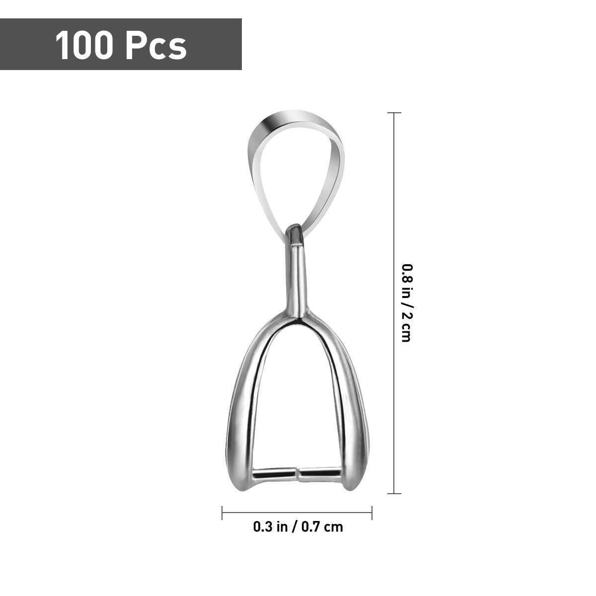 Rosenice 100 Штук 20Mm Металлические Застежки Для Бусин ПодвесокDIY Ювелирные Аксессуары С Серебряным Покрытием