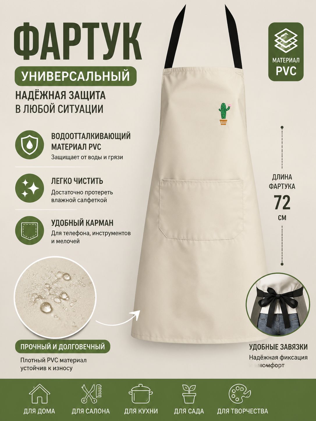 Фартук кухонный 1шт