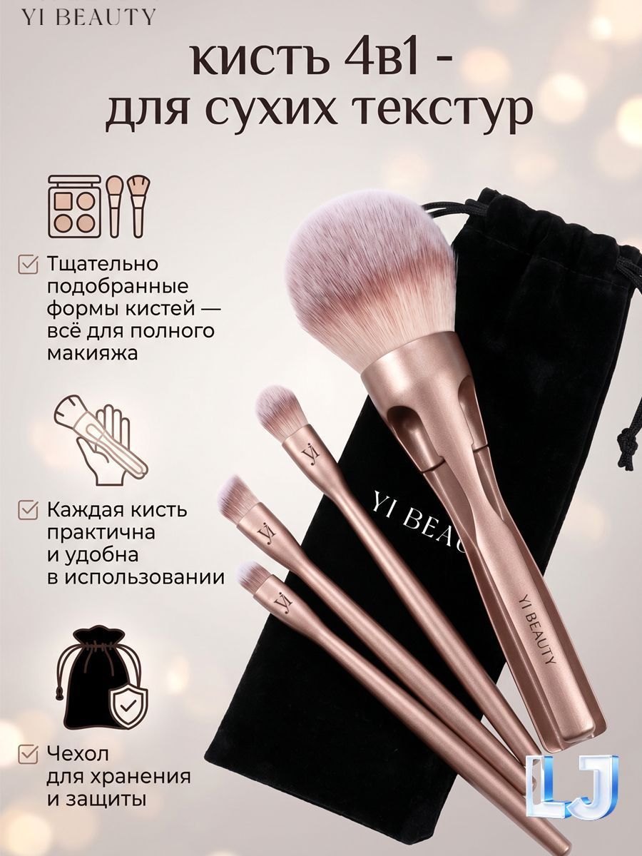 Кисть косметическая Для пудры, Артикул: 5262878736, Материал ворса кисти: Синтетика