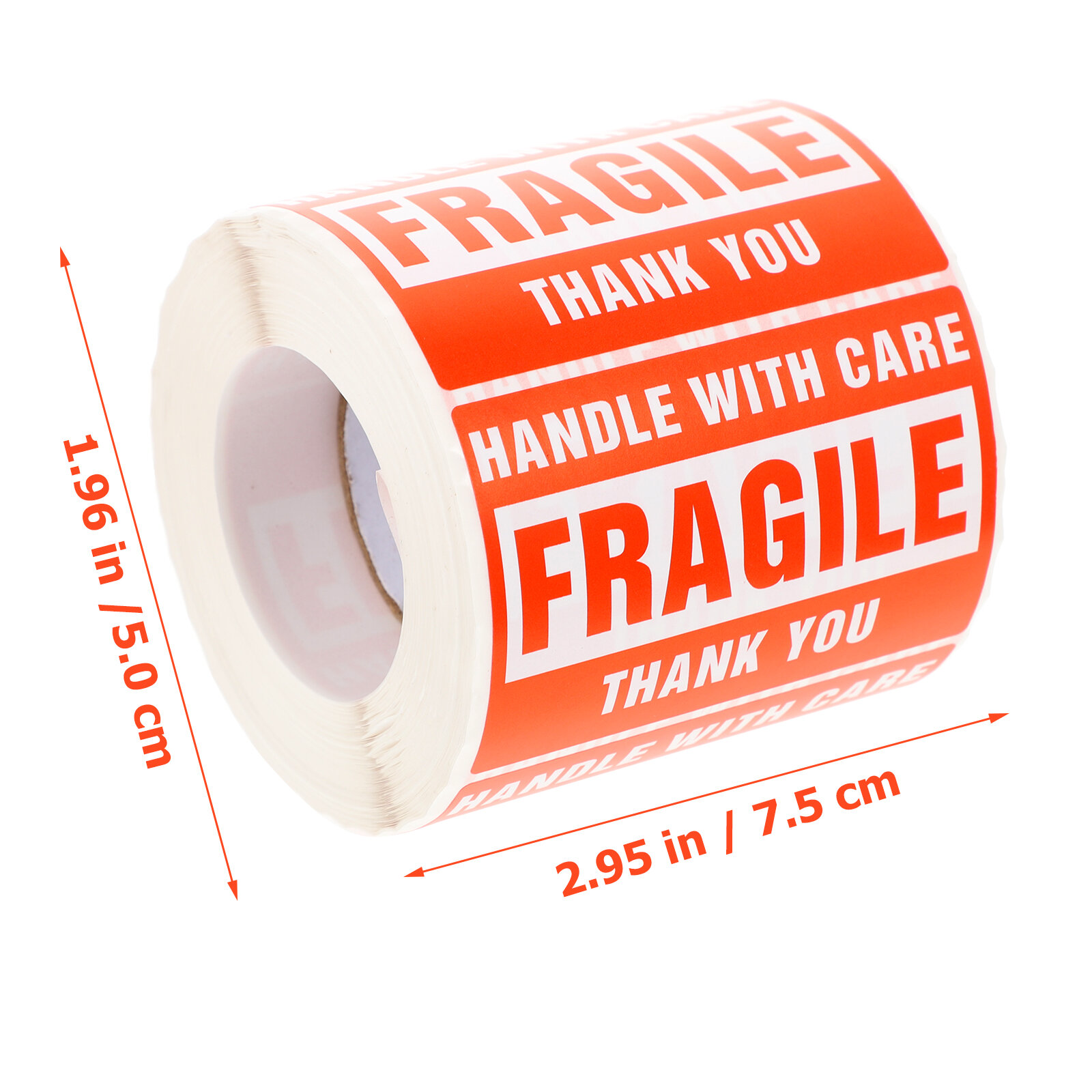 1 Рулон Самоклеющихся Этикеток Для Перевозки Хрупких Предметов 7.5X5CM