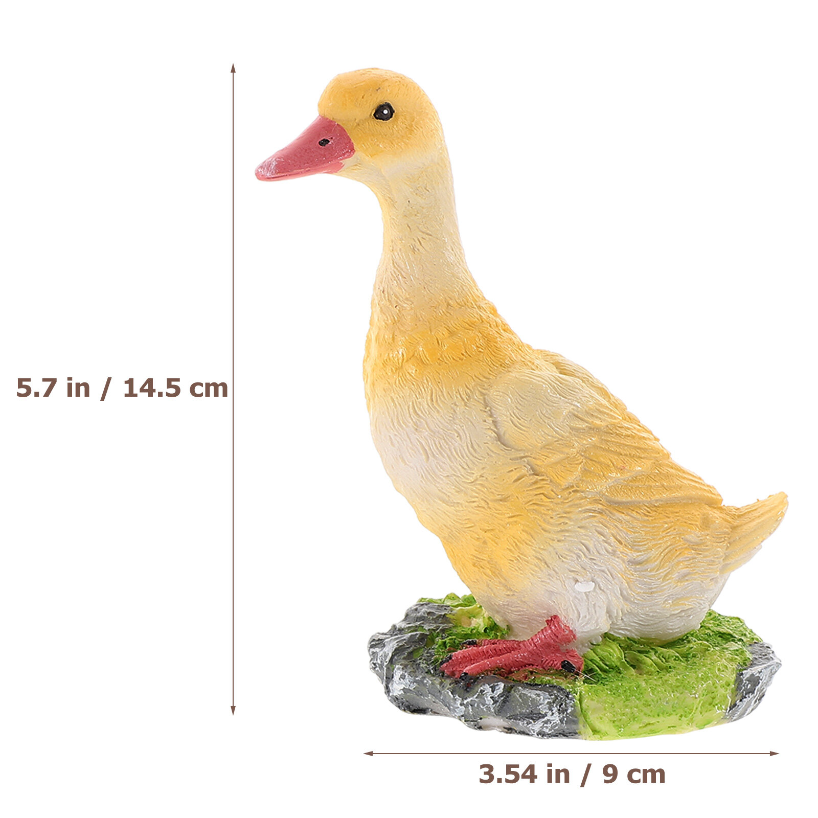 2 Шт Декоративная Статуэтка Из Резины Для Сада В Форме Утки 9X14.5Cm