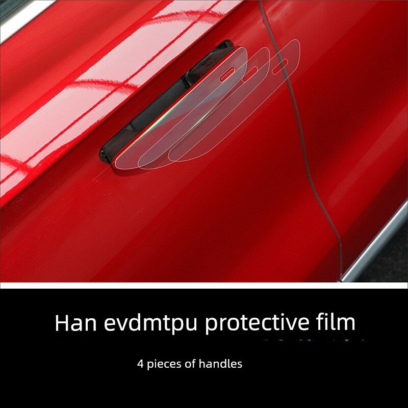 BYD Han EV/DMi Дверная ручка защитная пленка ТПУ 4 штуки для внешней части автомобиля
