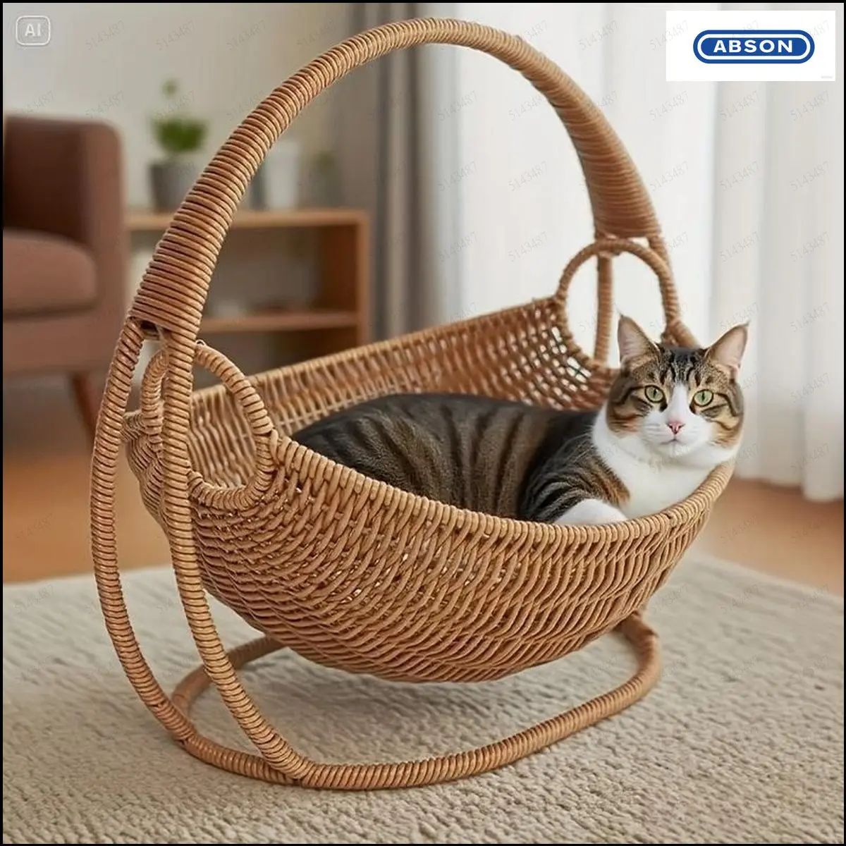 Корзина для хранения длина 33 см, ширина 26 см, высота 33 см, 1 шт, хаки