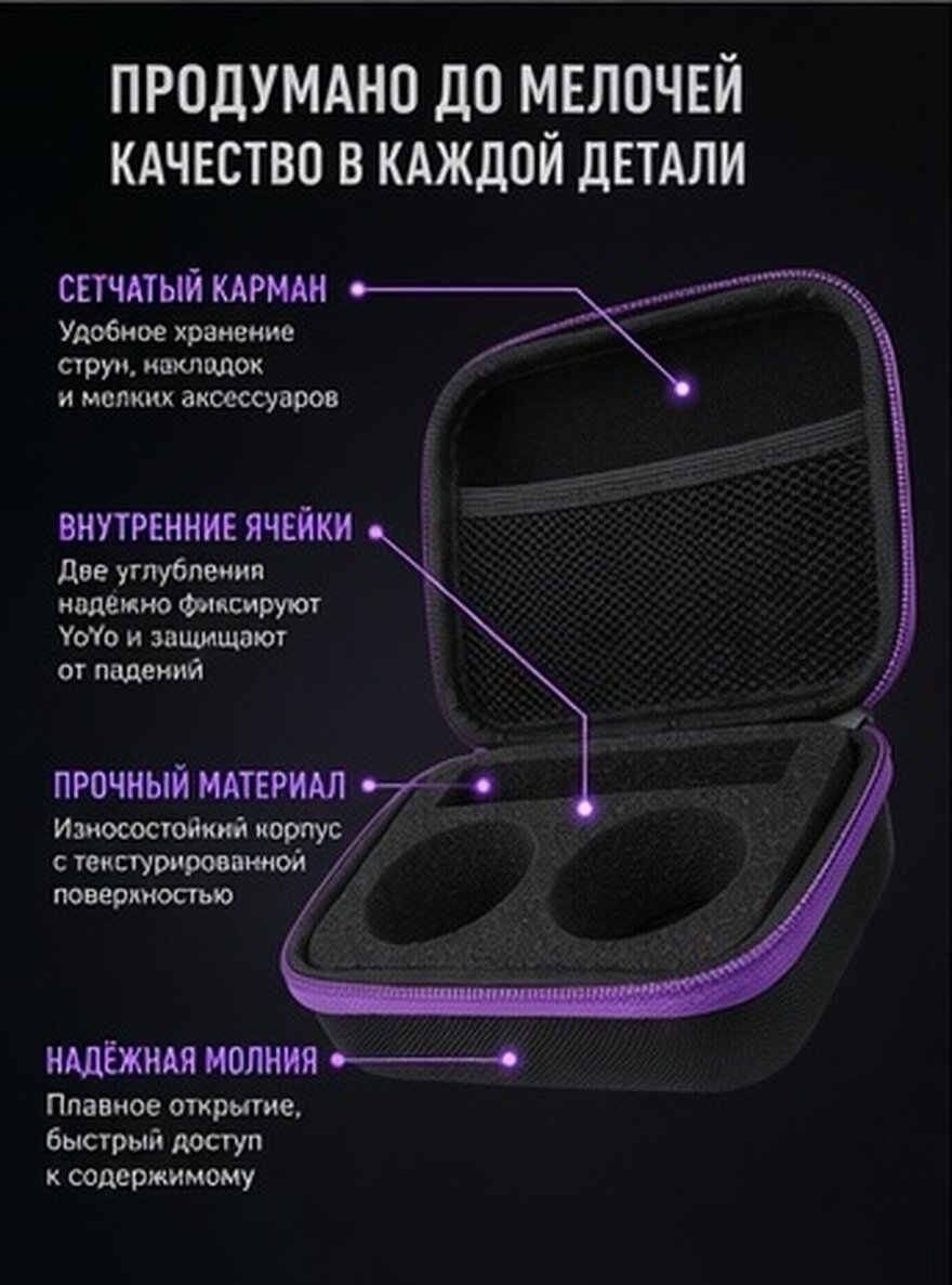 Чехол Для Ё-Йо Путешествия Дома На Праздник В Школу Размер 16x11cm