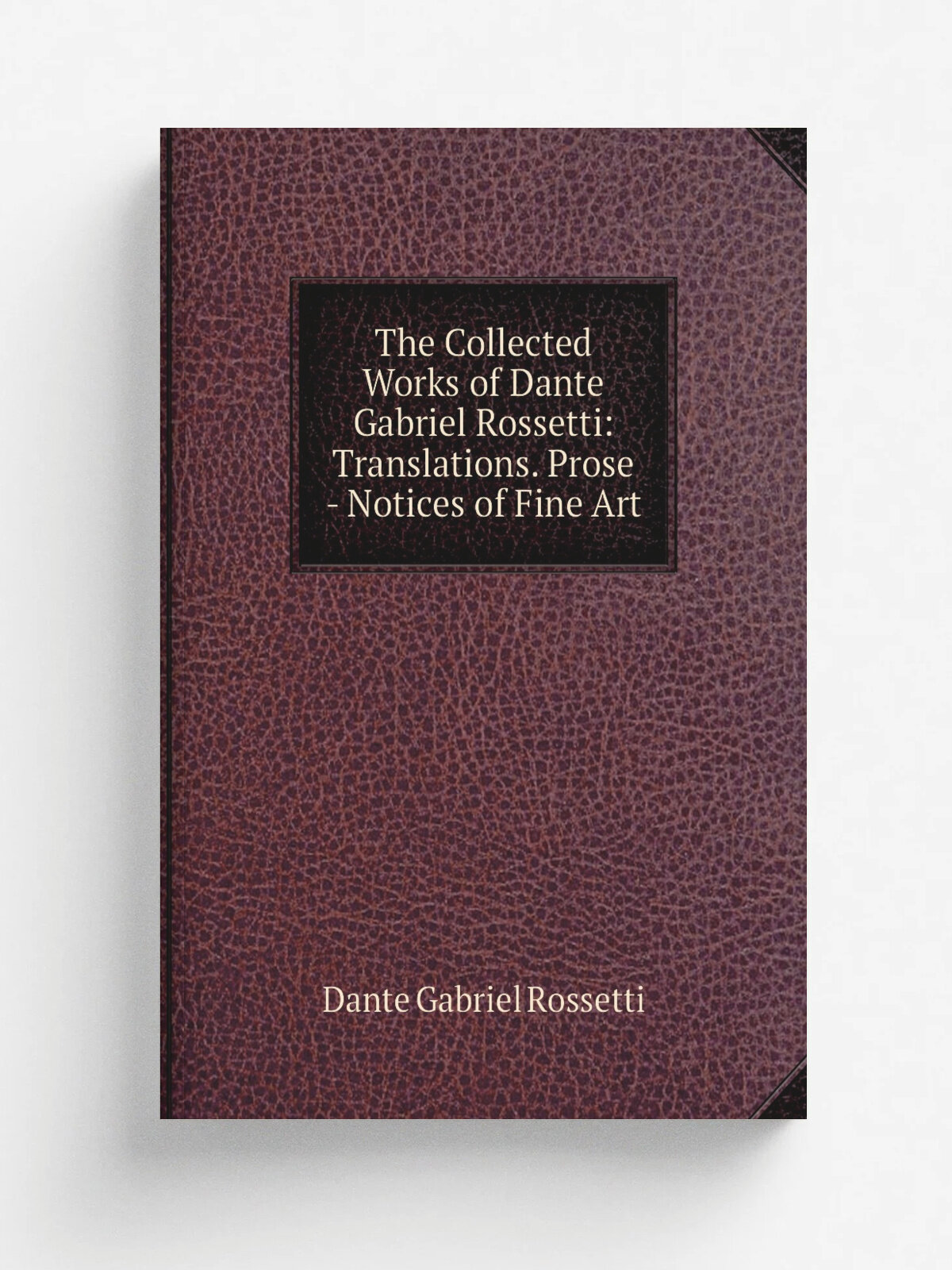 The Collected Works of Dante Gabriel Rossetti: Translations. Prose - Notices of Fine Art