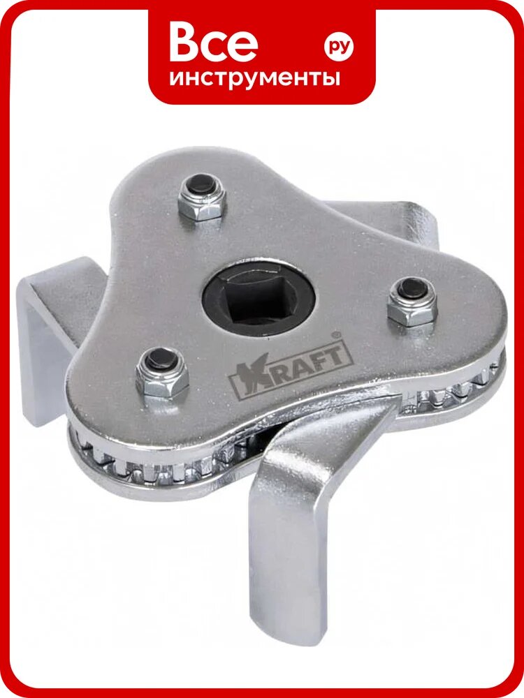 Съемник масляных фильтров KRAFT краб, 63-102 мм, Cr-V KT 701016
