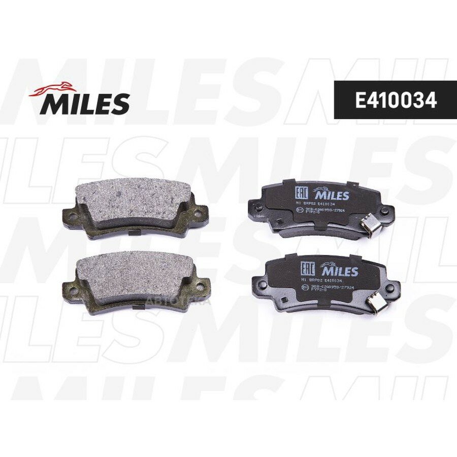 Колодки тормозные TOYOTA COROLLA (E12) 02-06 с датч. зад. LowMetallic MILES E410034