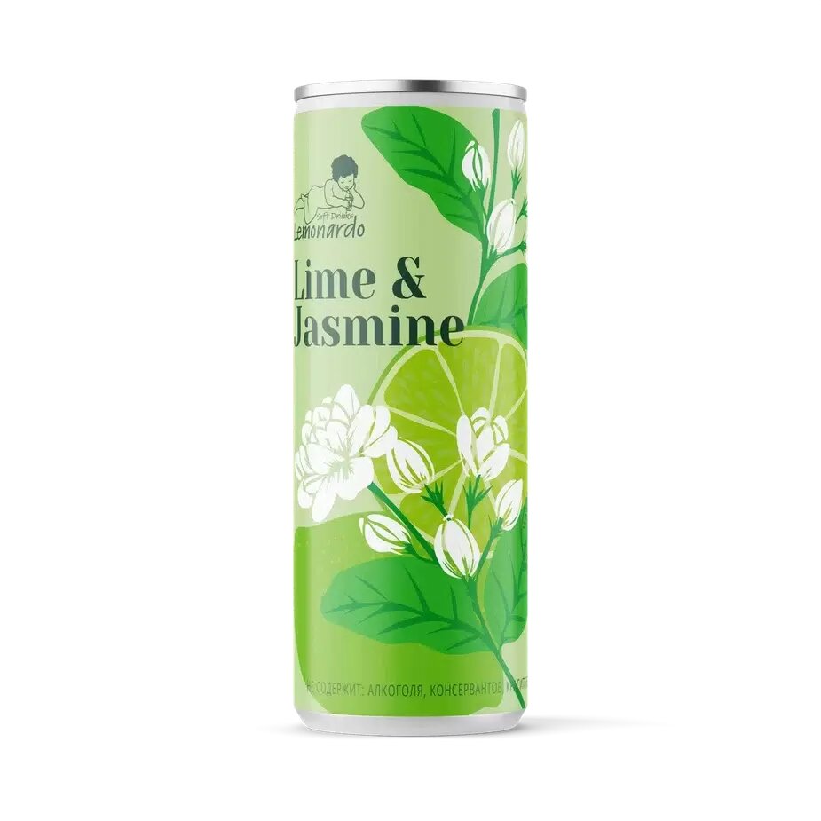 Напиток газированный Lemonardo со вкусом лайма, слабогазированный, 0,33л