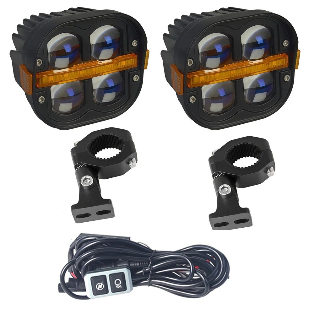 Двухцветные Противотуманные Фары Для Мотоциклов BMW R1200GS ADV K1600, light B with wire