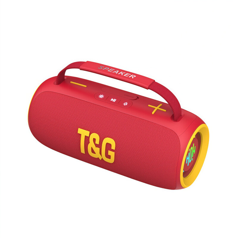 Портативная беспроводная колонка TG‑484, поддержка TWS и FM‑радио, CN,1, чехол,126, пластик,120, красный,1