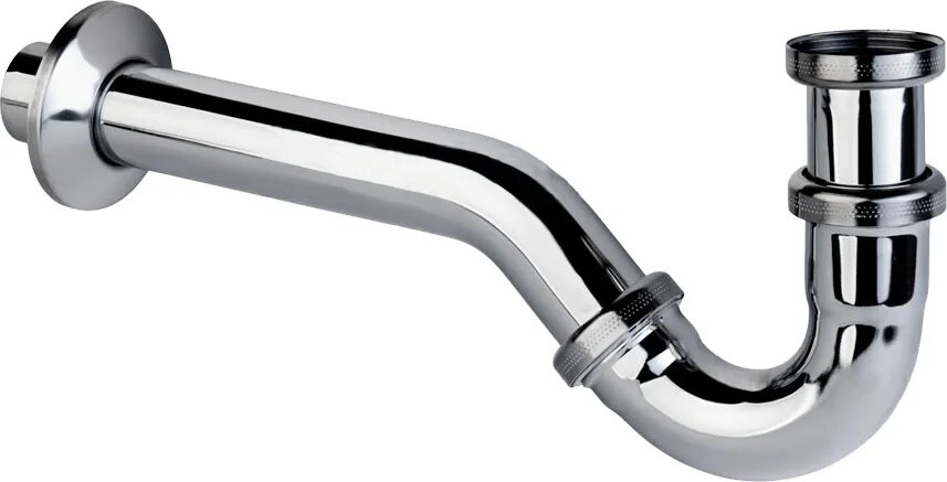 Сифон для биде Hansgrohe 55237000 телескопический, хромированный, металлический, с гидрозатвором