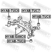 Сайлентблок Подушки Дифференциала (FEBEST HYAB-TUC7)