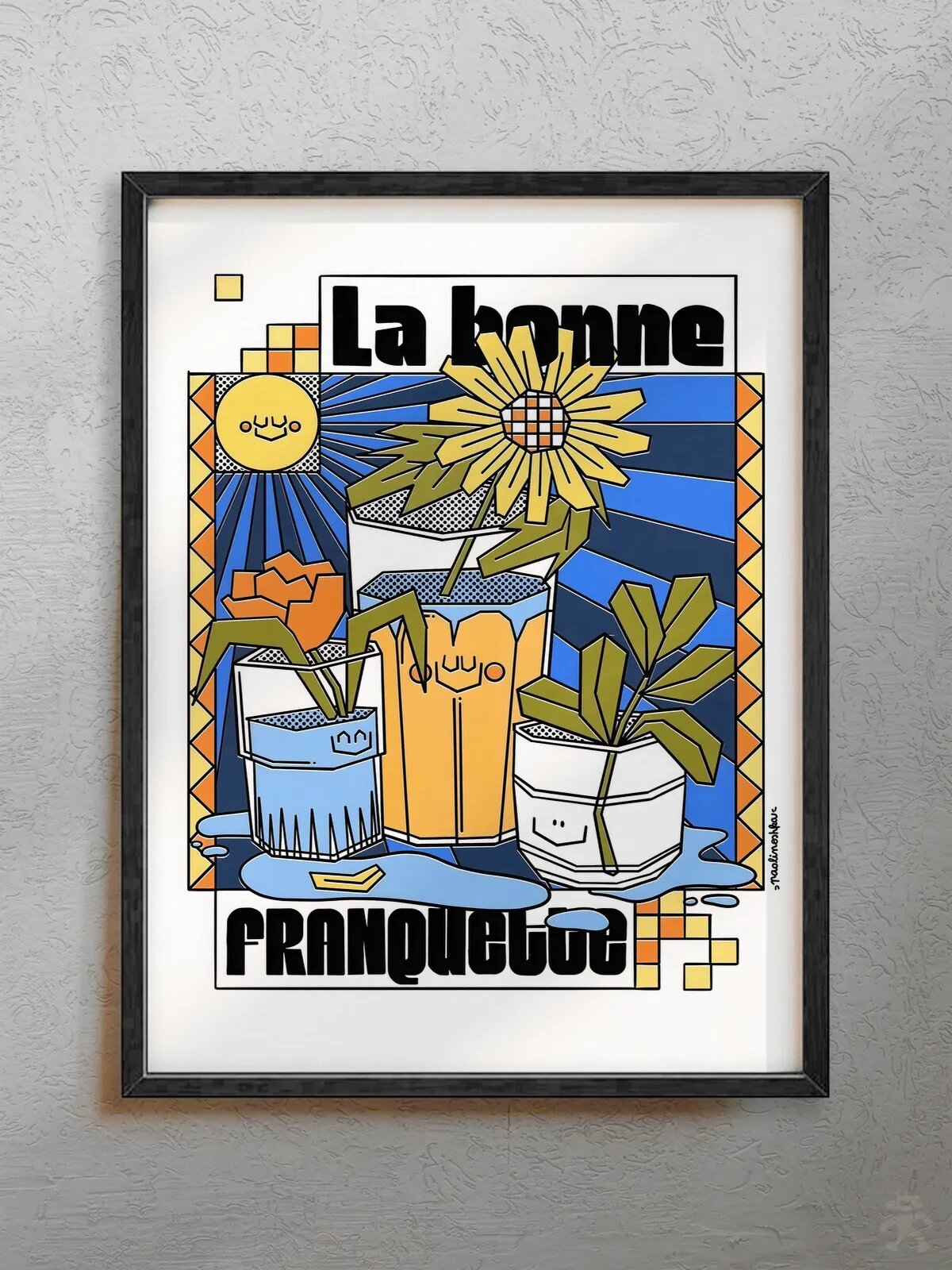 Интерьерный постер "Bonne Franquette" в стиле pinterest, формат 30x40 см