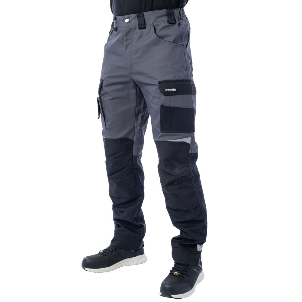 Брюки рабочие Brodeks KS302 50 рост 176-182 см серо-черные