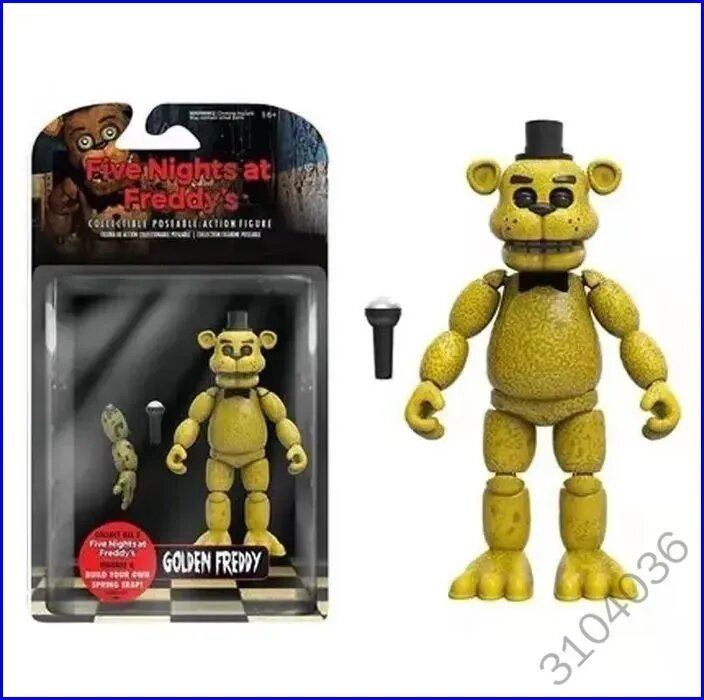 Коллекционная подвижная фигурка Золотой Фредди Five Nights at Freddy's, аниматроник на шарнирах