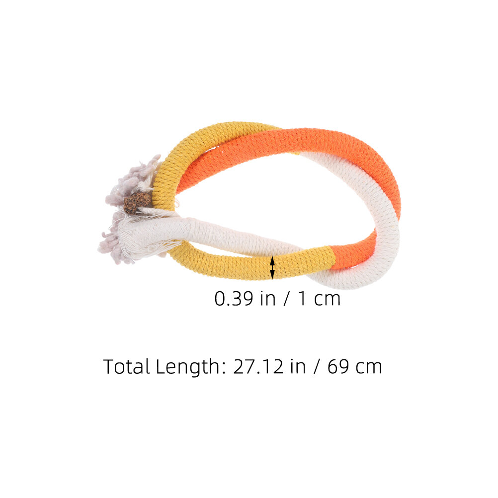 4 Штуки Игрушки Для Кошек С Коттоном Цветные Веревочные Игрушки 69.00X1.00X1.00Cm