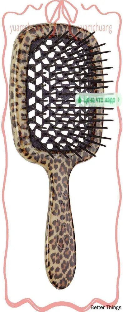 Расческа для волос / Janeke The Original Superbrush Spotted Black