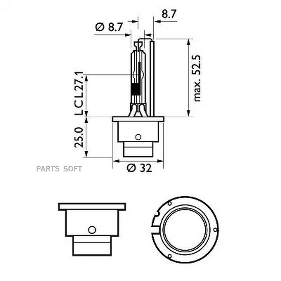 Лампа ксеноновая головного света D2R P32d-3 4800K X-treme Vision Pro150 85V 35W Блистер 1 шт от официального дистрибьютора, PHILIPS, артикул 85126XV2S1