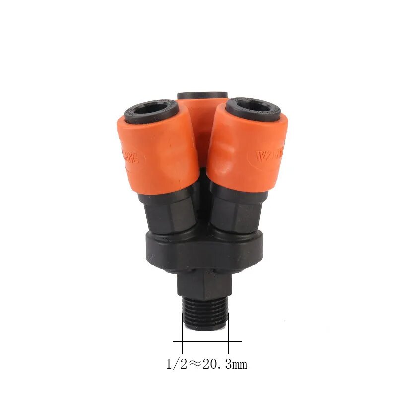 Пневматический соединитель Ling Ran Su C-тип 8/10/12 мм 1/4",3/8",1/2" 3 WAY External
