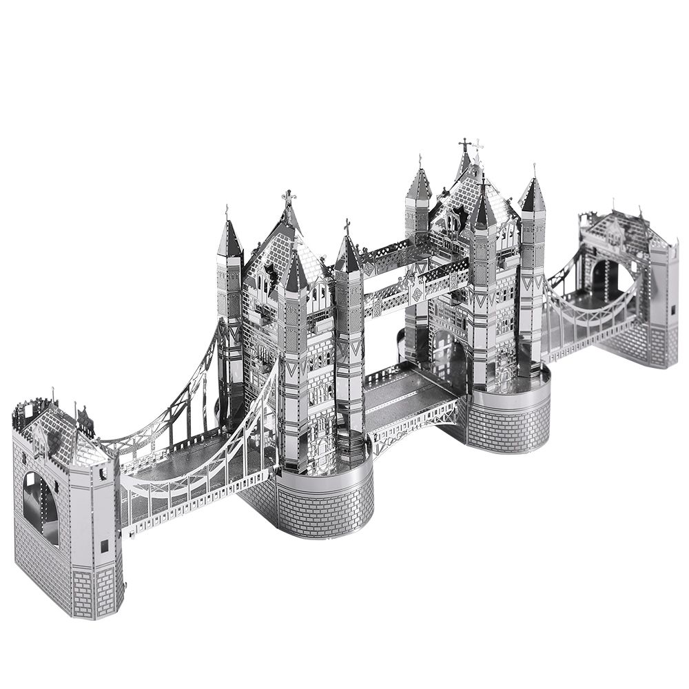 Piececool 3D Металлические пазлы, Модель архитектурного моста Тауэр, для снятия стресса ручной работы, Хобби для терпеливых