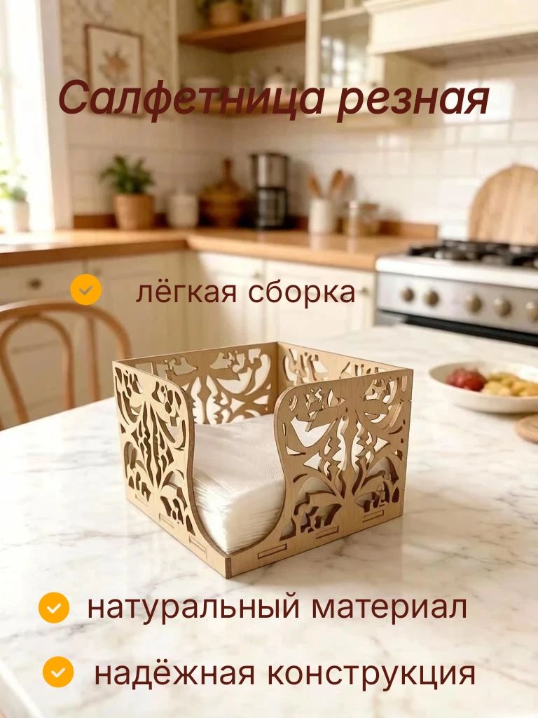 Салфетница резная