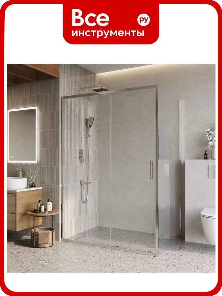 Душевой уголок BelBagno LUCE-AH-1-140/100-C-Cr