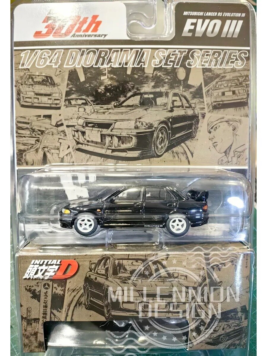 Набор моделей Hobby Japan, Mitsubishi Lancer Evolution III & IV, 30 лет Initial D, масштаб 1:64, из сплава