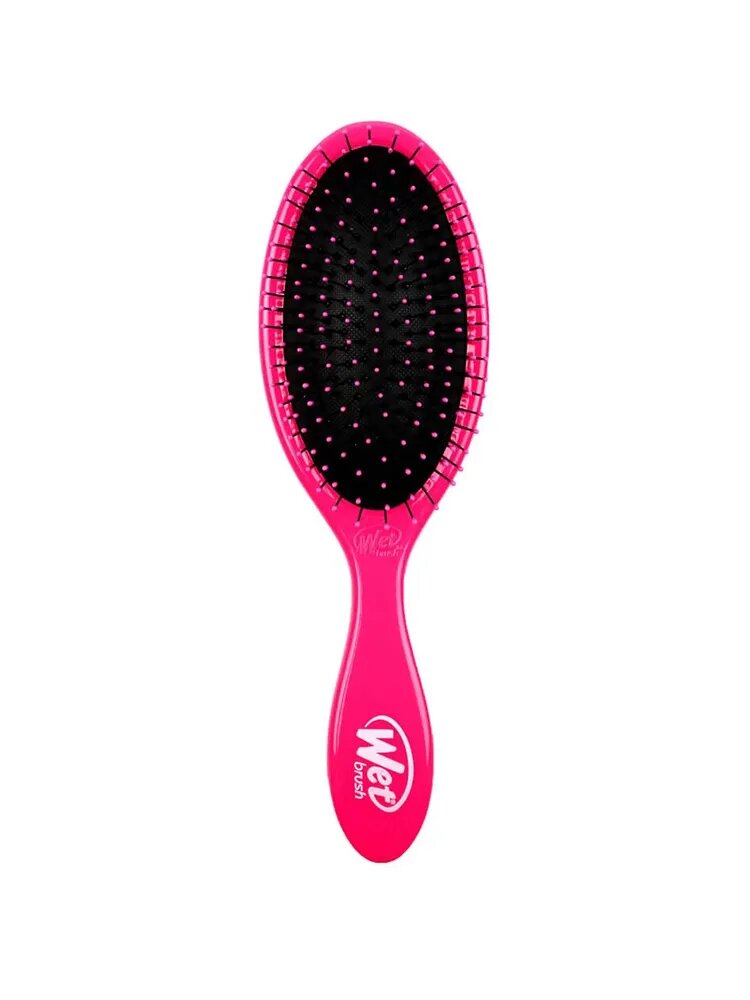WET BRUSH Расческа для волос массажная (розовая) DETANGLER PINK / бережное расчесывание спутанных, мокрых, сухих волос