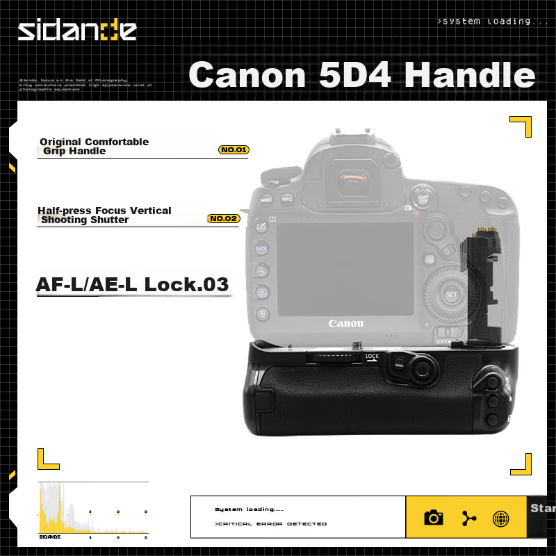 Sidande вертикальная ручка для съемки Canon 5D Mark IV DSLR с батарейным отсеком Цвет：Ручка для Canon 5D4