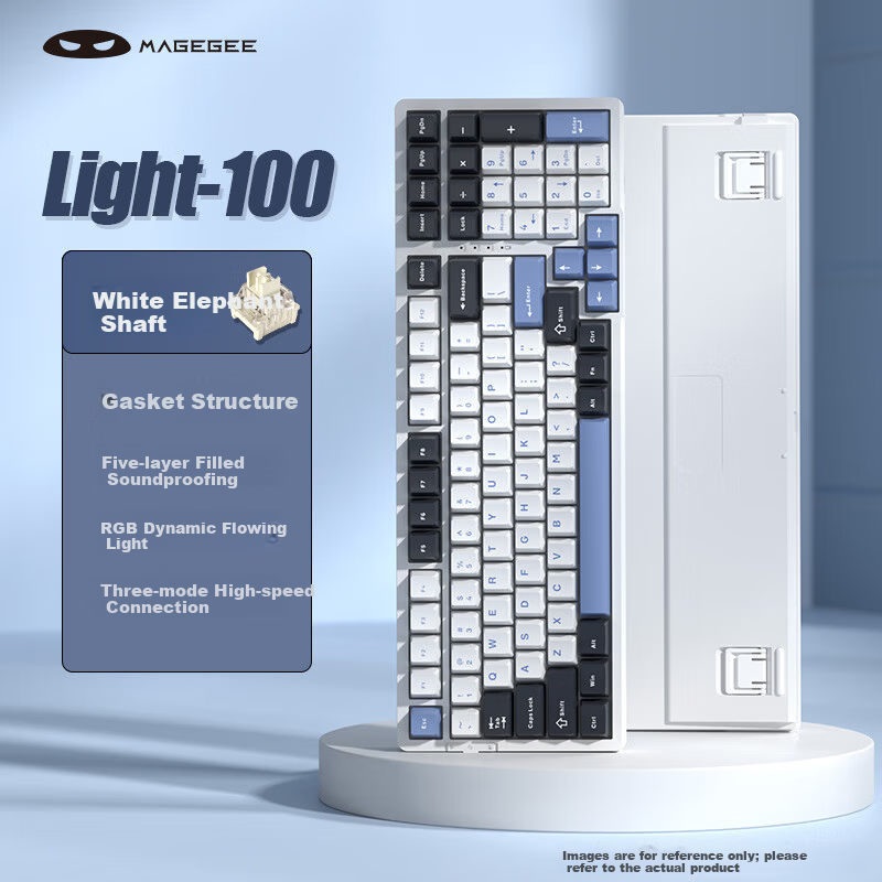 MageGee Light100 98-клавишная механическая игровая клавиатура с горячей заменой ключей, трирежимная Bluetooth
