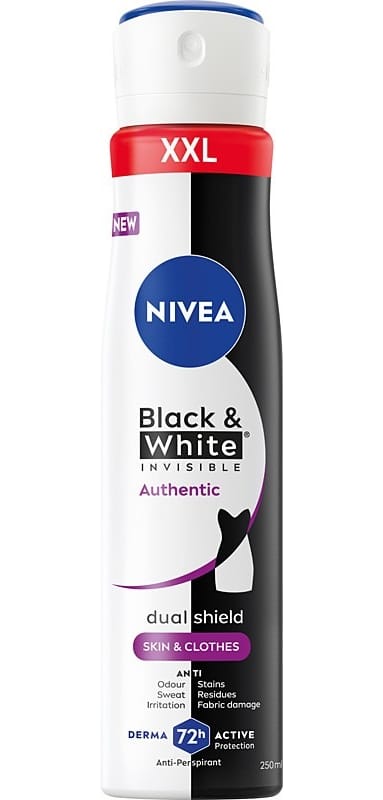 Антиперспирант-спрей Nivea Black&White Invisible Authentic, 250 мл