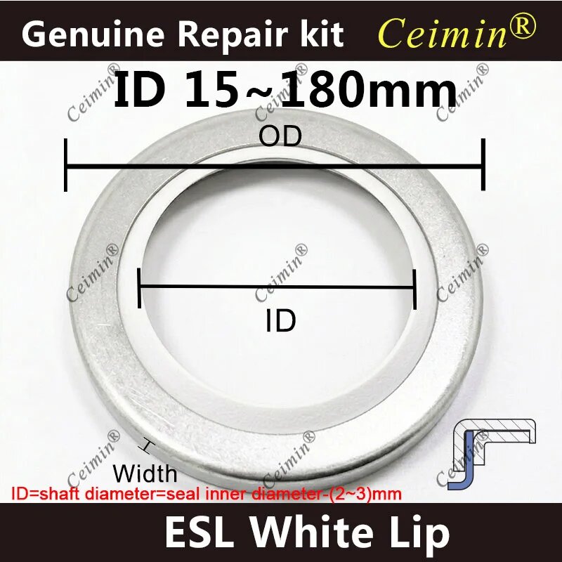 Уплотнение масляное Ceimin из нержавеющей стали 304 ID15-180 ESL 40X52X8