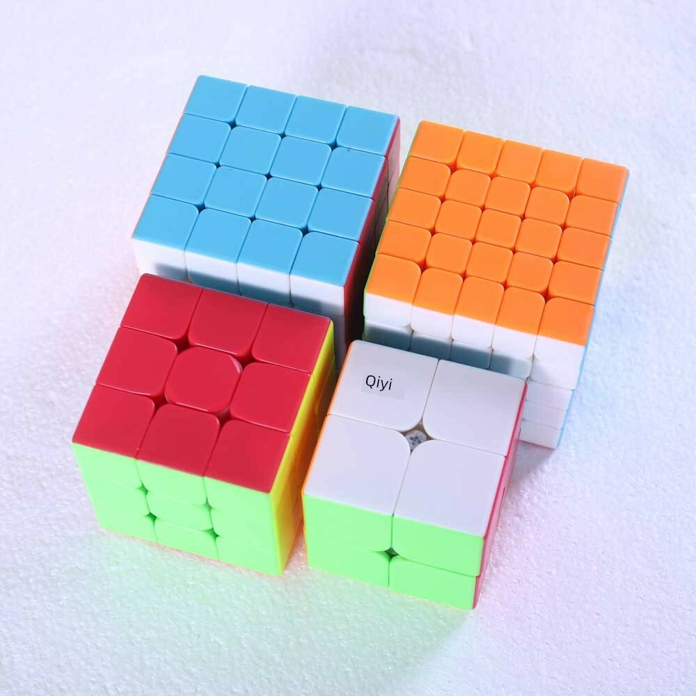 Сплошной набор 2x2+3x3+4x4+5x5, полный кубик-опыт, без Пирамидального куба
