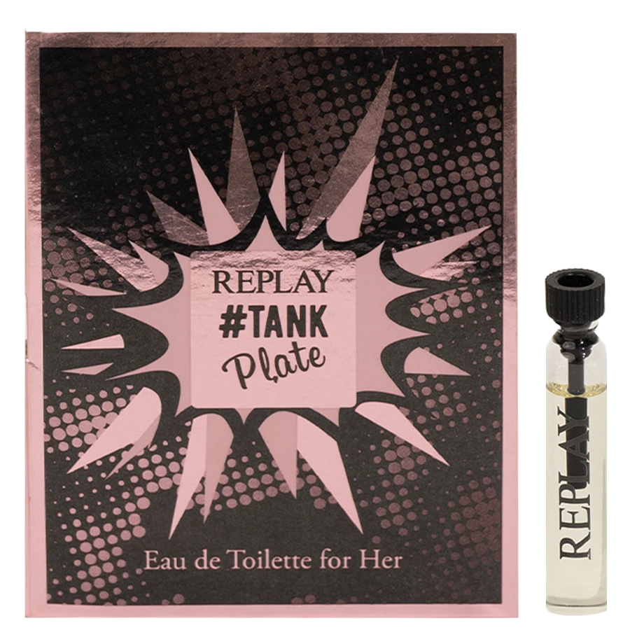 Женская туалетная вода Replay Tank Plate For Her 2 мл пробник - Танк Плейт Фо Хе сэмпл