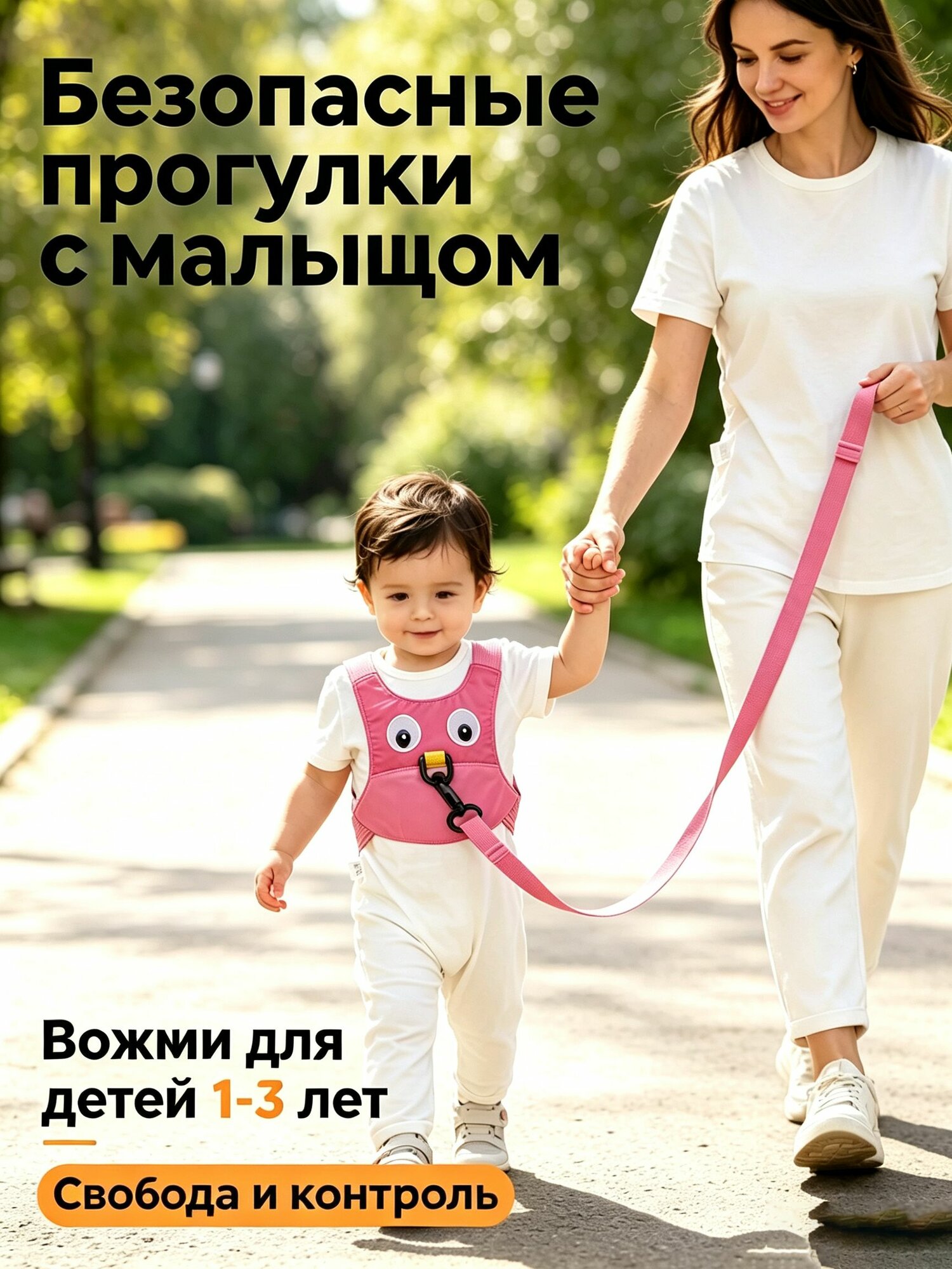 Вожжи - поводок для детей Комфорт 1,2 метра