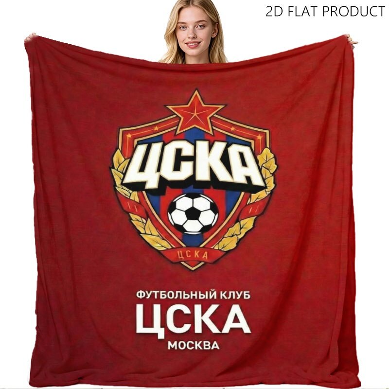 ЦСКА Москва плед из флиса с кашемиром
